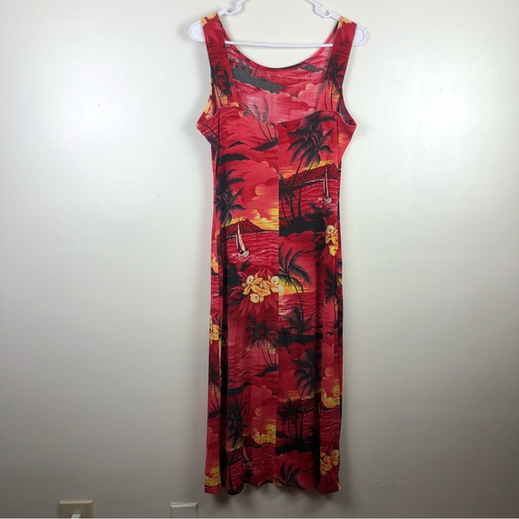Vintage Sononos Hawaiian Print Dres - Picture 4 of 6